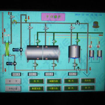 全自動(dòng)/分體式CIP清洗系統(tǒng)操作流程界面圖