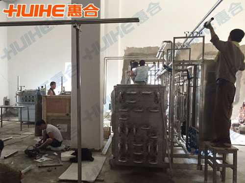 管式殺菌機(jī)朝鮮現(xiàn)場(chǎng)安裝